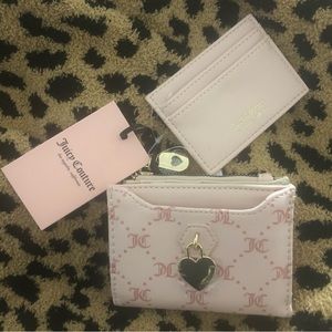 NWT Juicy Couture bifold wallet with pull out card holder diamond pink clay